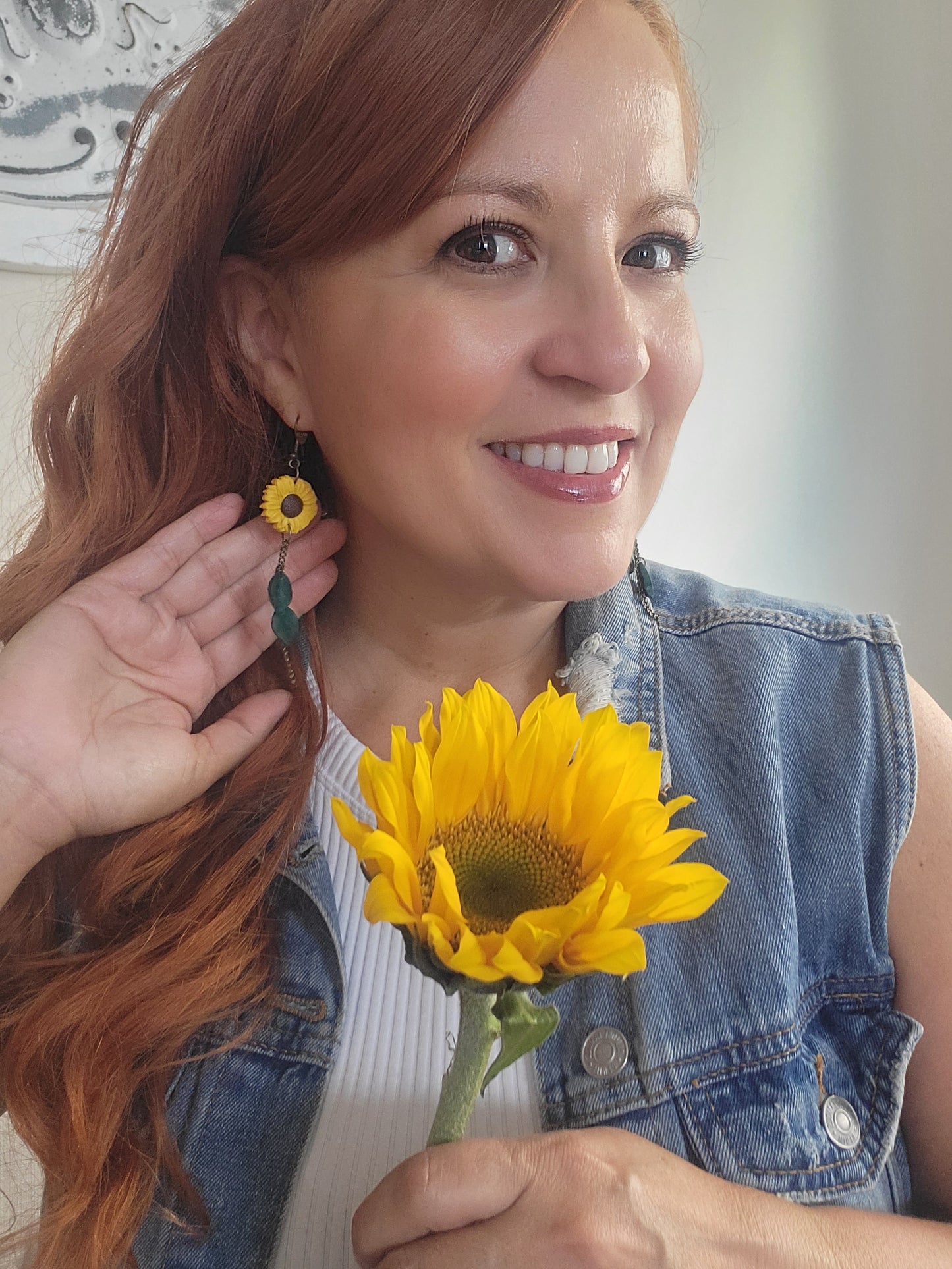E-Sunflower earrings