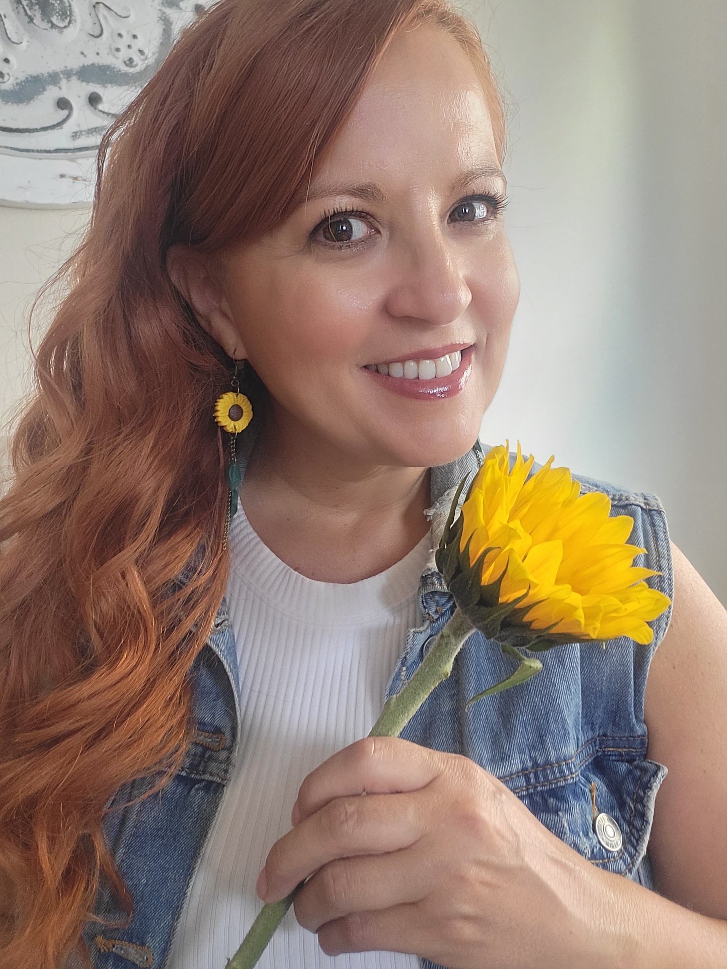 E-Sunflower earrings