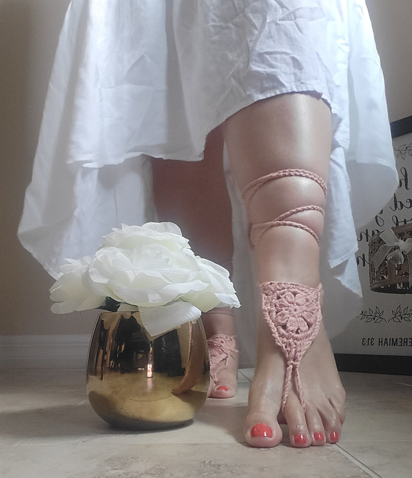 Crochet Barefoot Sandals