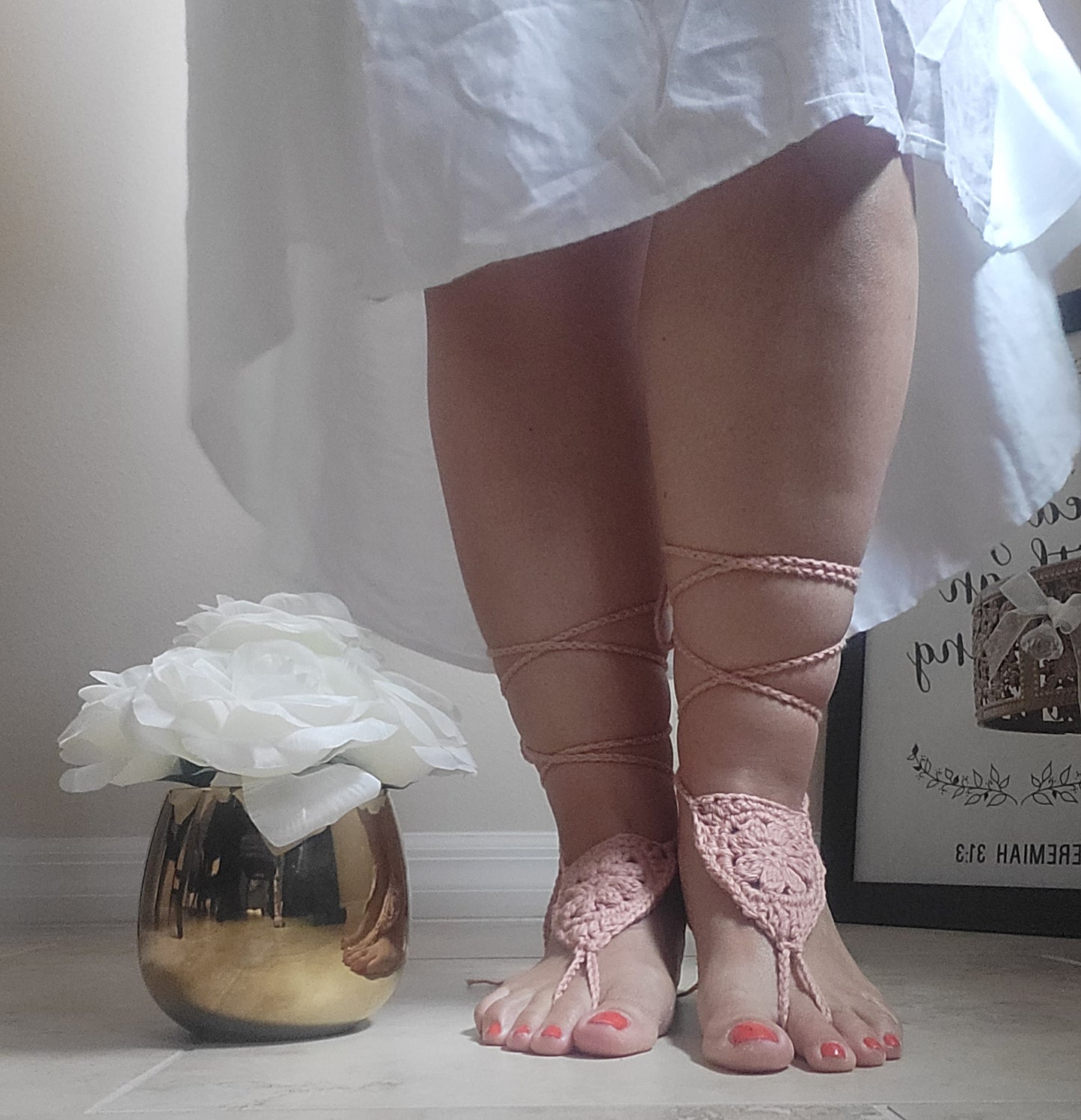 Crochet Barefoot Sandals