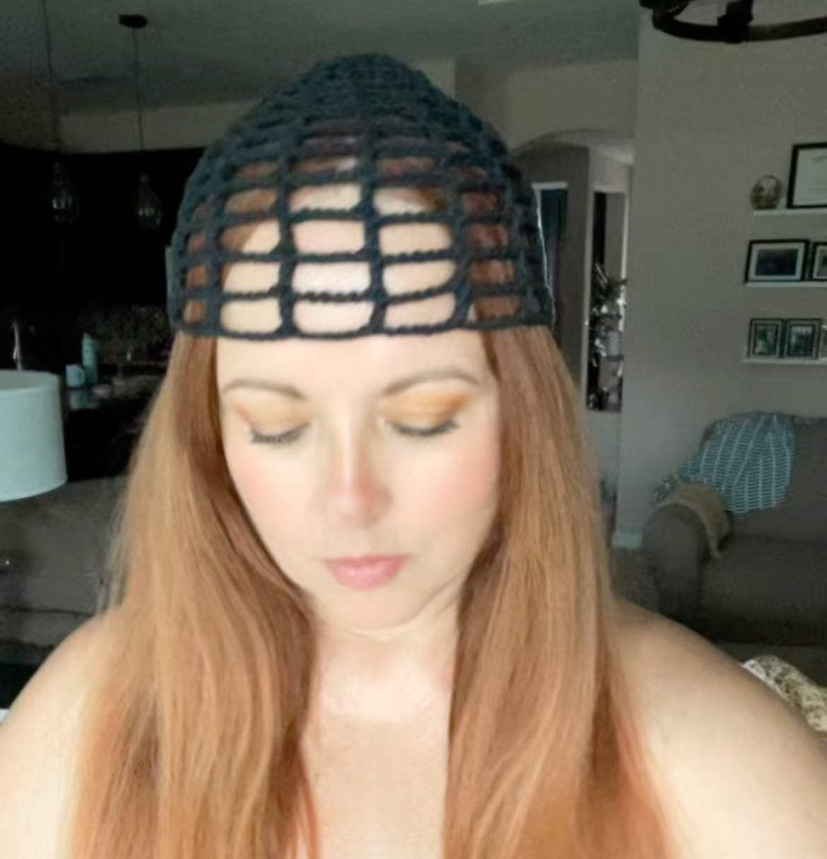 Black Mesh Hat