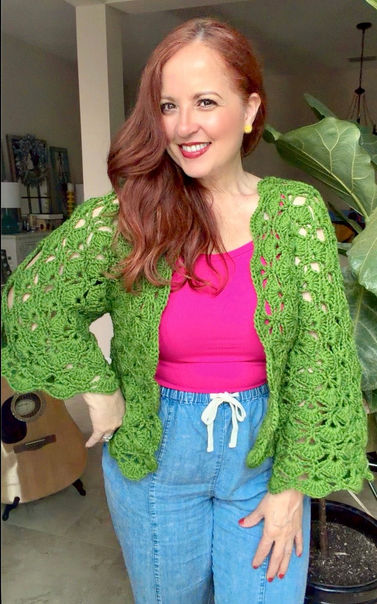 Sweetheart Shell Cardigan PATTERN ONLY