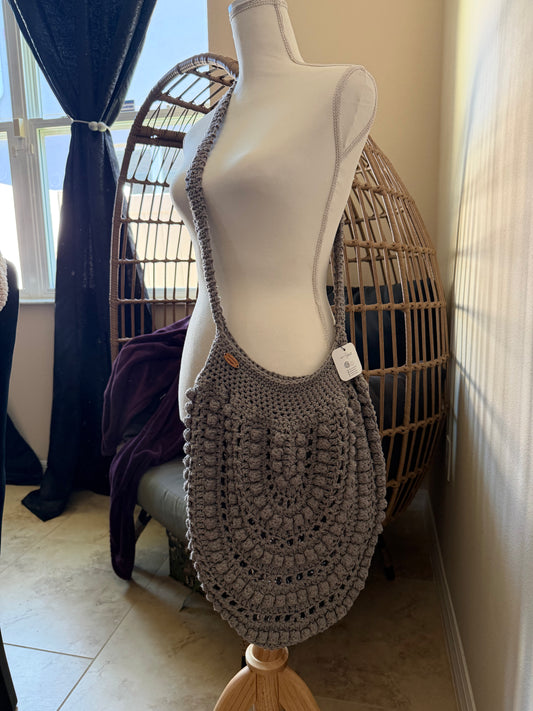 B2-Boho Messenger Bag in Gray