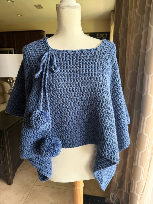 A5-Blue Jean Poncho