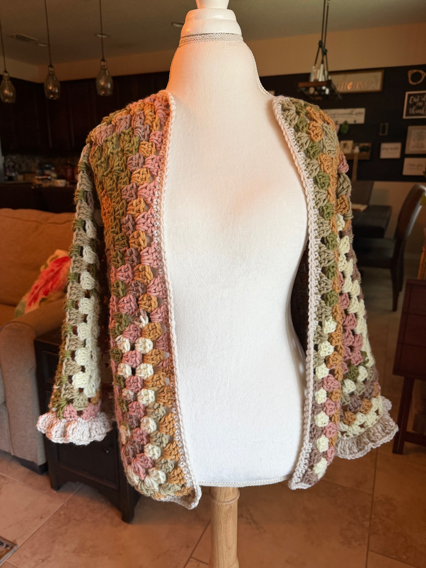 Peanut Brittle Ruffle Cardigan