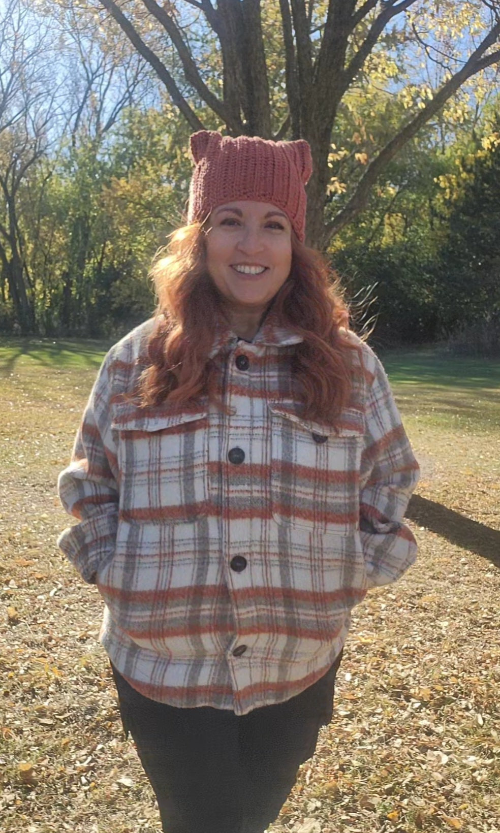 H1-Auburn Cat Ear Beanie