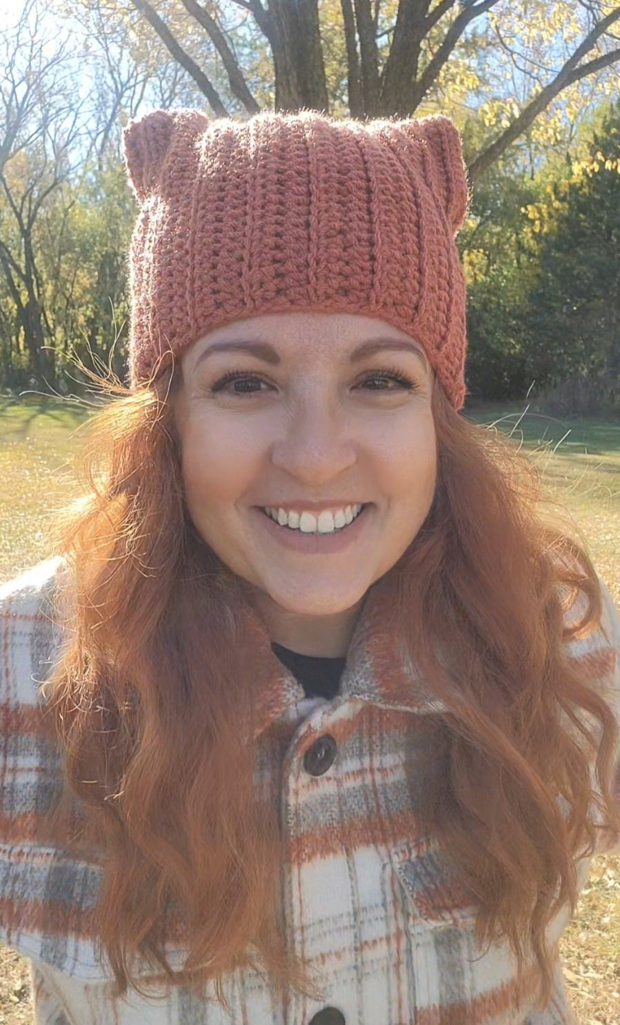 H1-Auburn Cat Ear Beanie