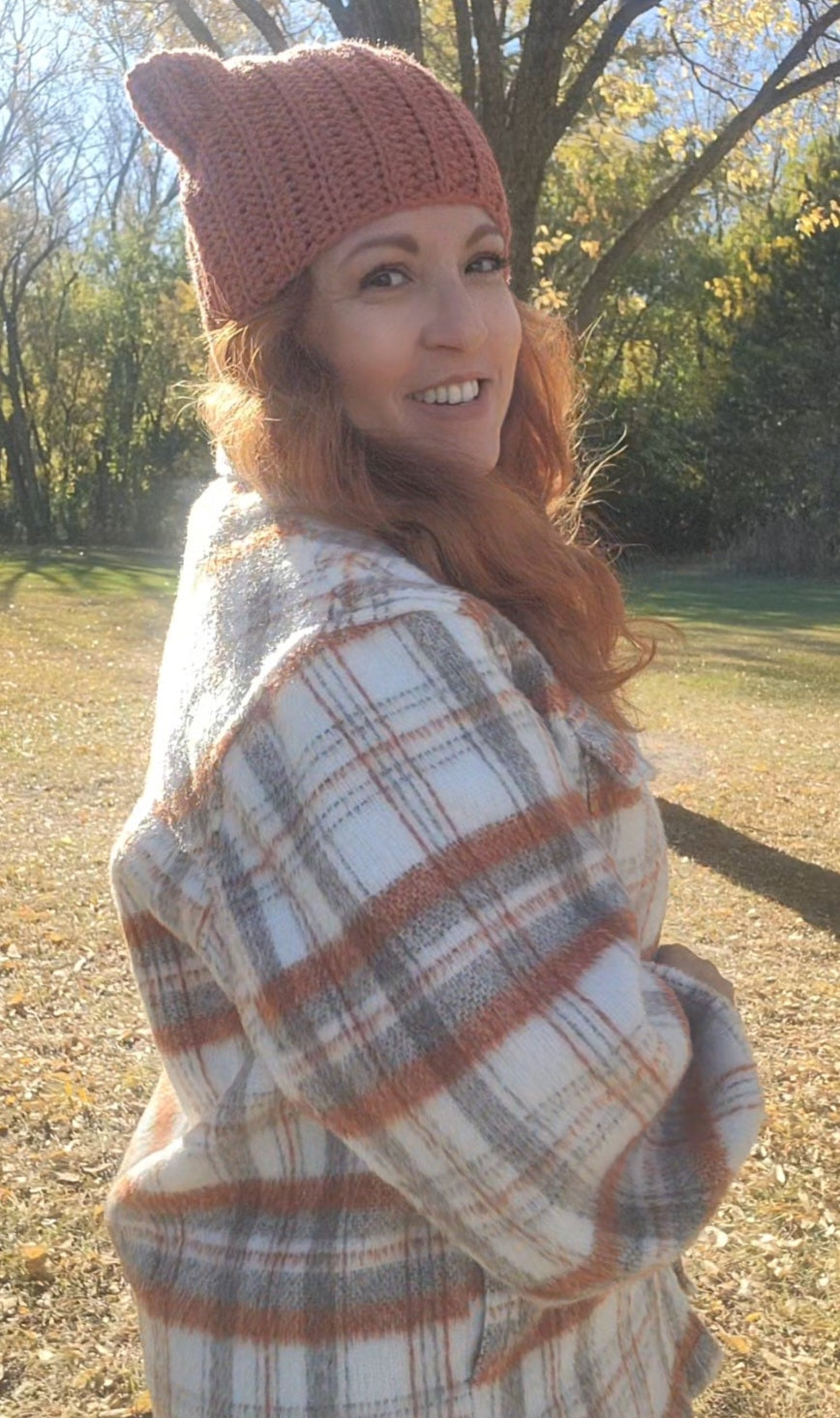 H1-Auburn Cat Ear Beanie