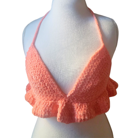C8-Chenille Crochet Crop Top